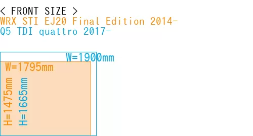 #WRX STI EJ20 Final Edition 2014- + Q5 TDI quattro 2017-